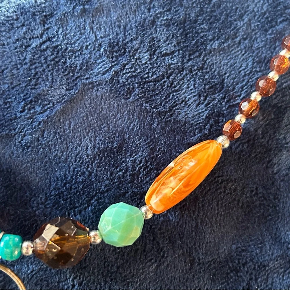 Handcrafted repurpose southwest style beaded necklace